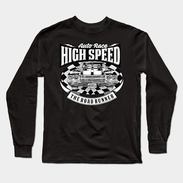 Auto race High speed Long Sleeve T-Shirt by Teefold